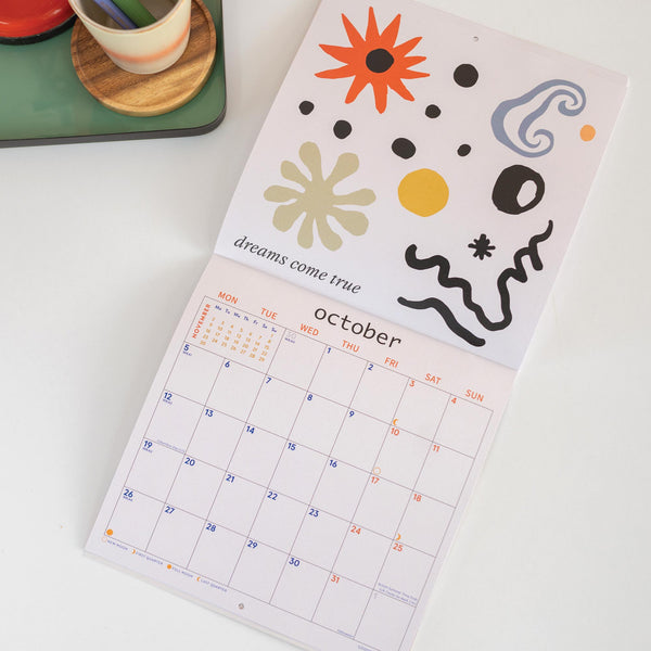 2026 Abstract Surrealist calendar.