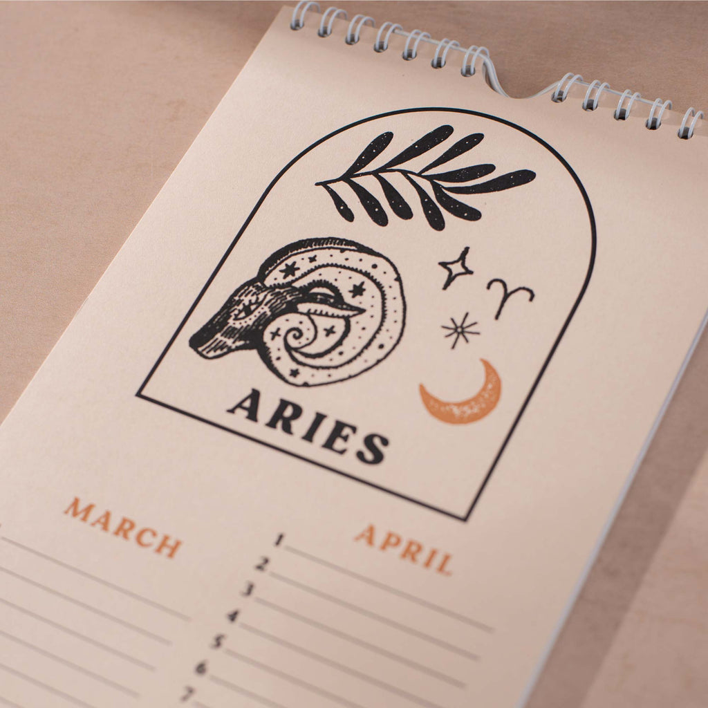 Zodiac Sign Perpetual Birthday and Celebration Calendar