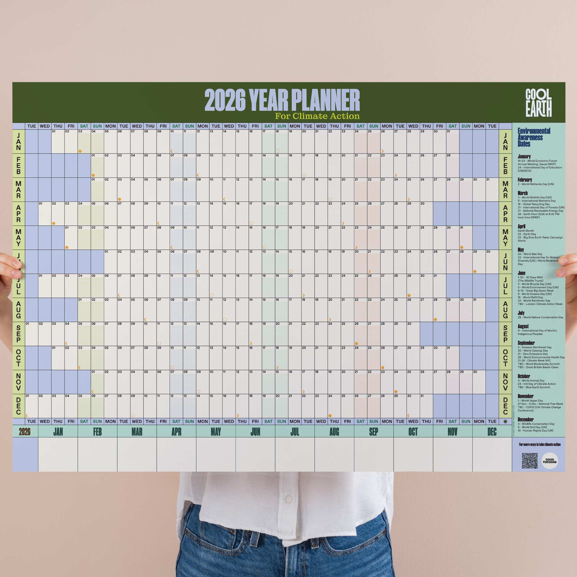 A Radical New Way to Plan 2026: The Cool Earth Climate Action Wall Planner