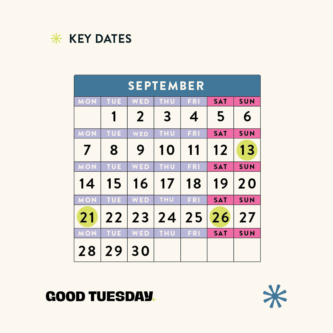 September 2026 - Dates For Your Calendar