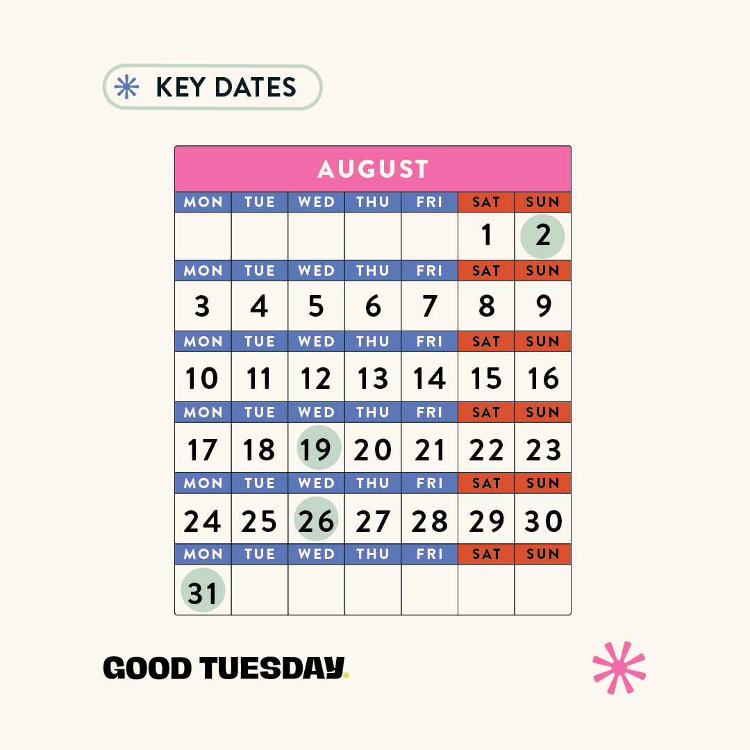 August 2026 - Dates For Your Calendar