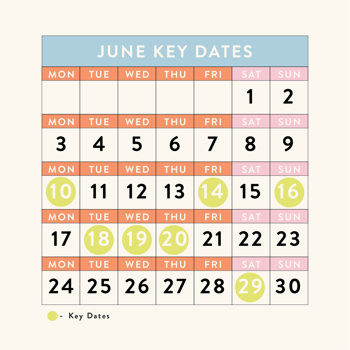 Tuesday In June June 2024 - Dates for your Calendars– Good Tuesday