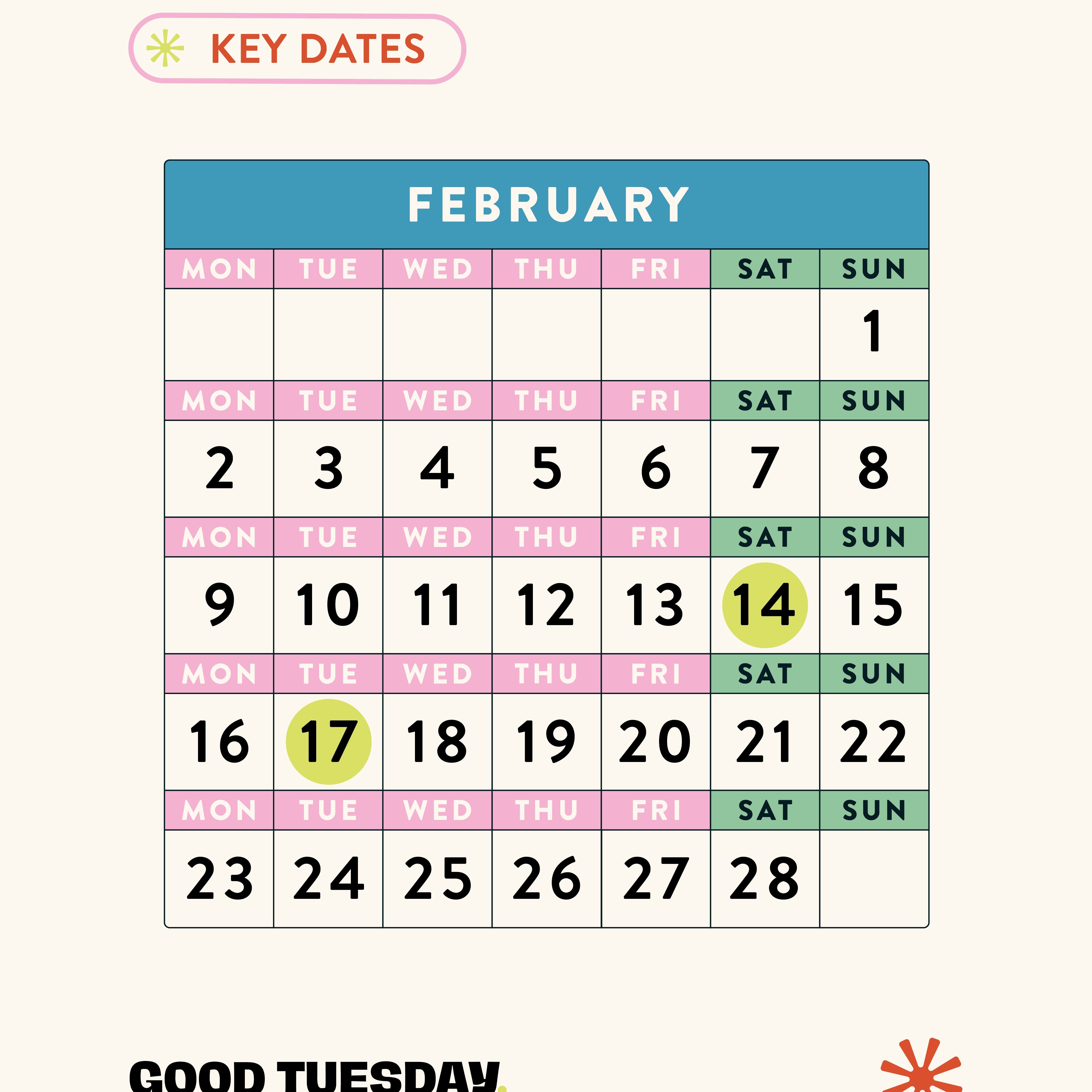 February 2026 - Dates For Your Calendar