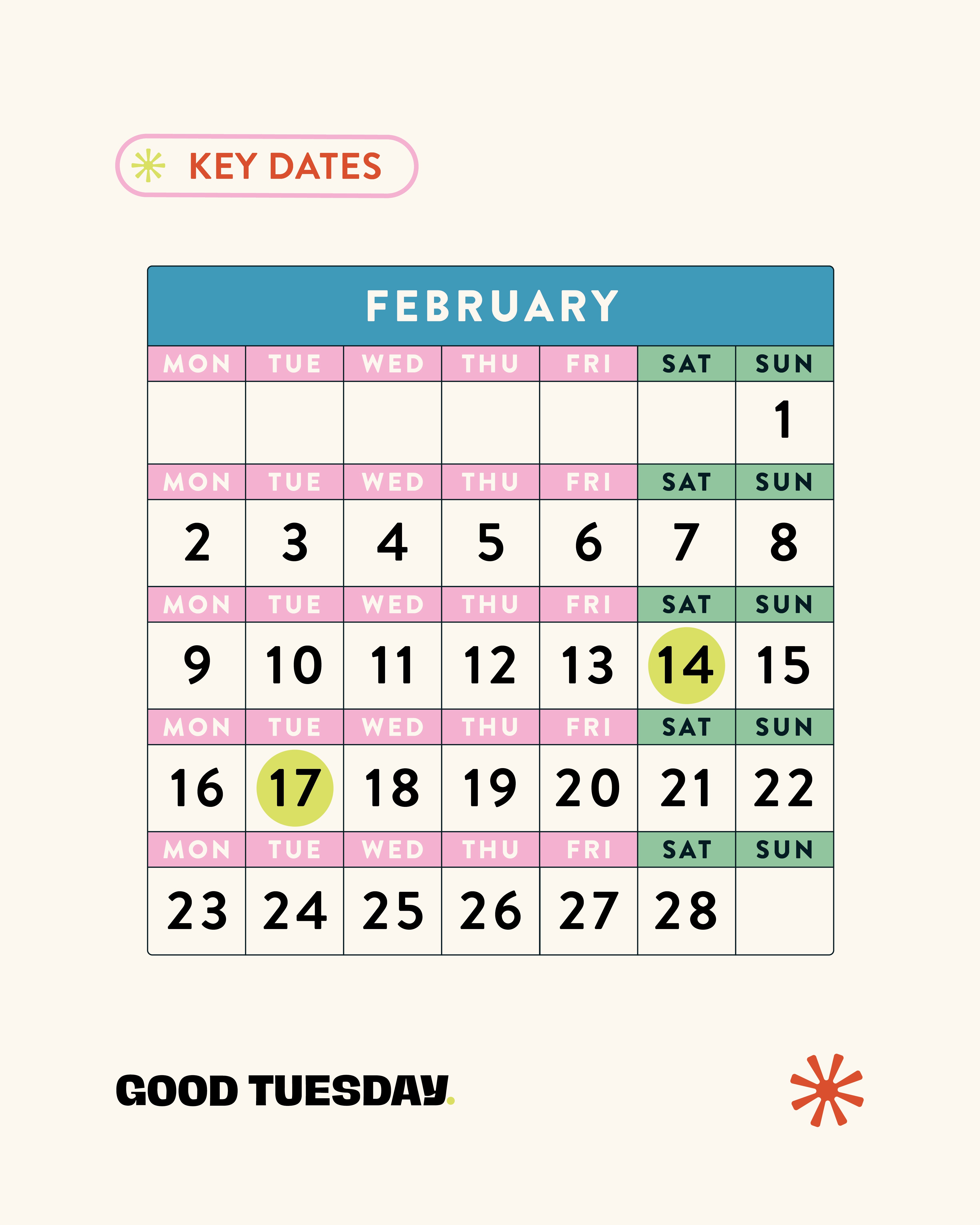 February 2026 - Dates For Your Calendar