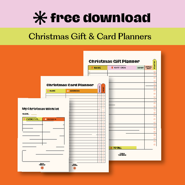 FREE DOWNLOAD: Christmas Gift and Card Planner