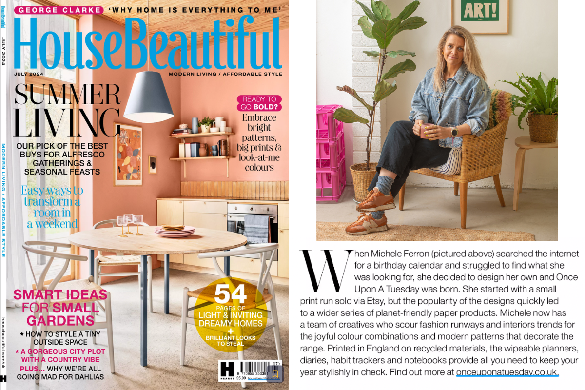 house beautiful meet the marker feature on Michele Ferron, Founder of Once Upon a Tuesday