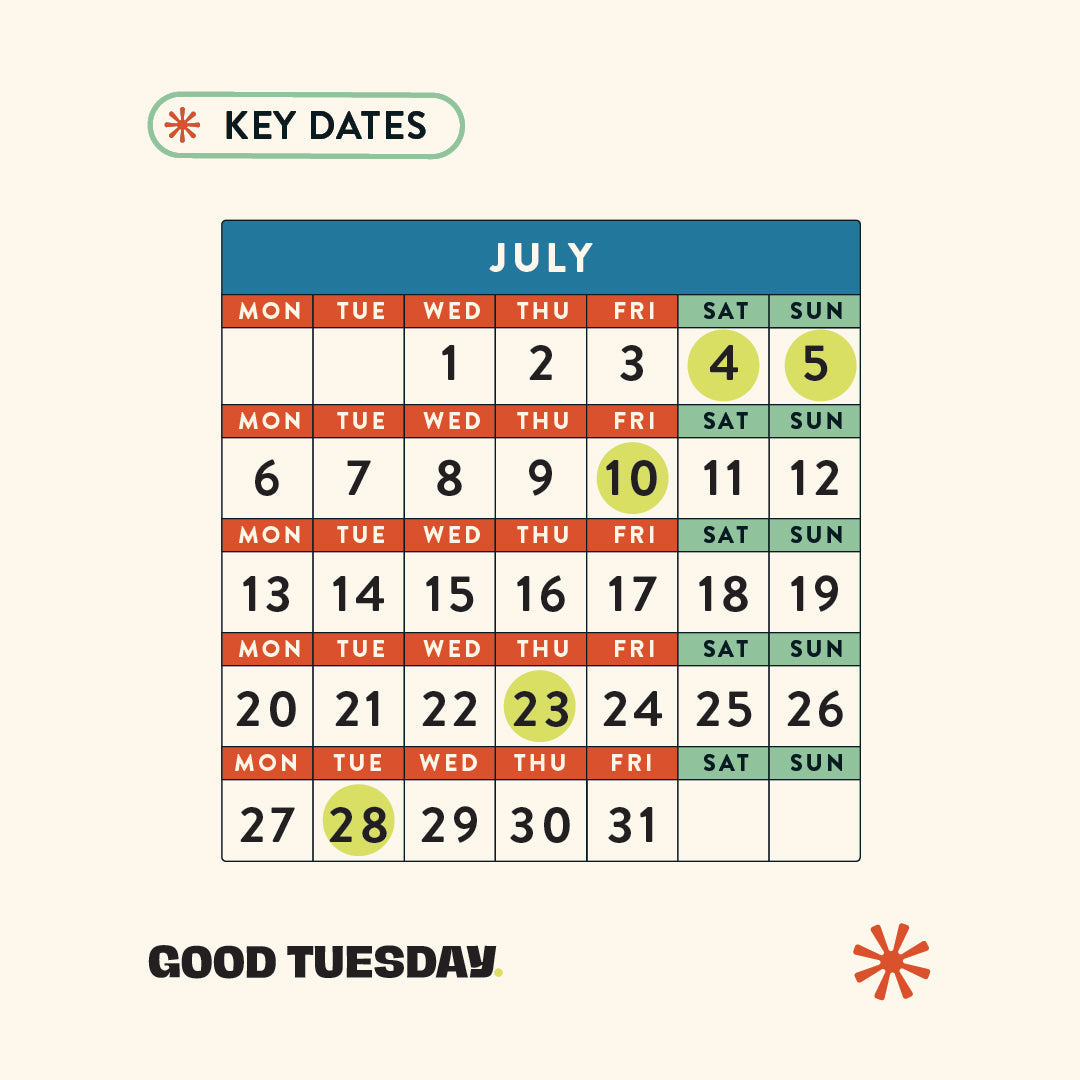 July 2026 - Dates For Your Calendar