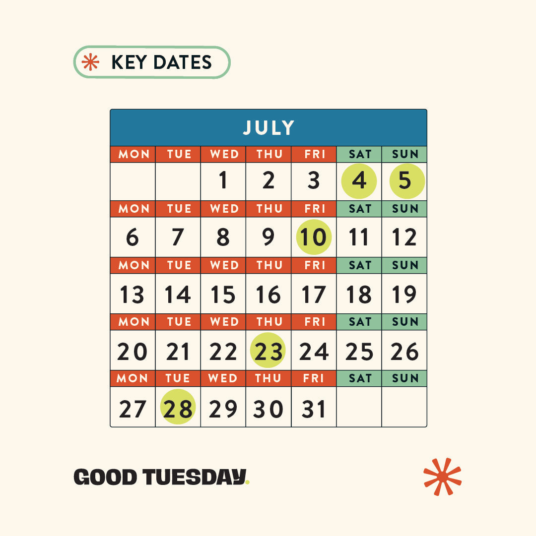 July 2026 - Dates For Your Calendar