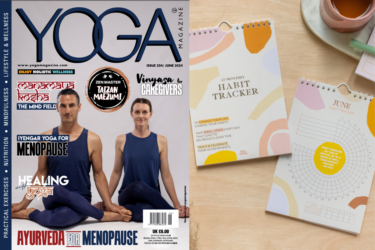Pastel Habit Tracker featured in Yoga Magazine