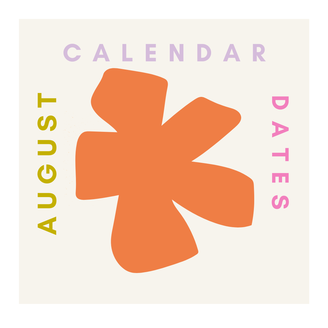 August 2022 calendar dates for social media marketing dates. hashtag holidays for august