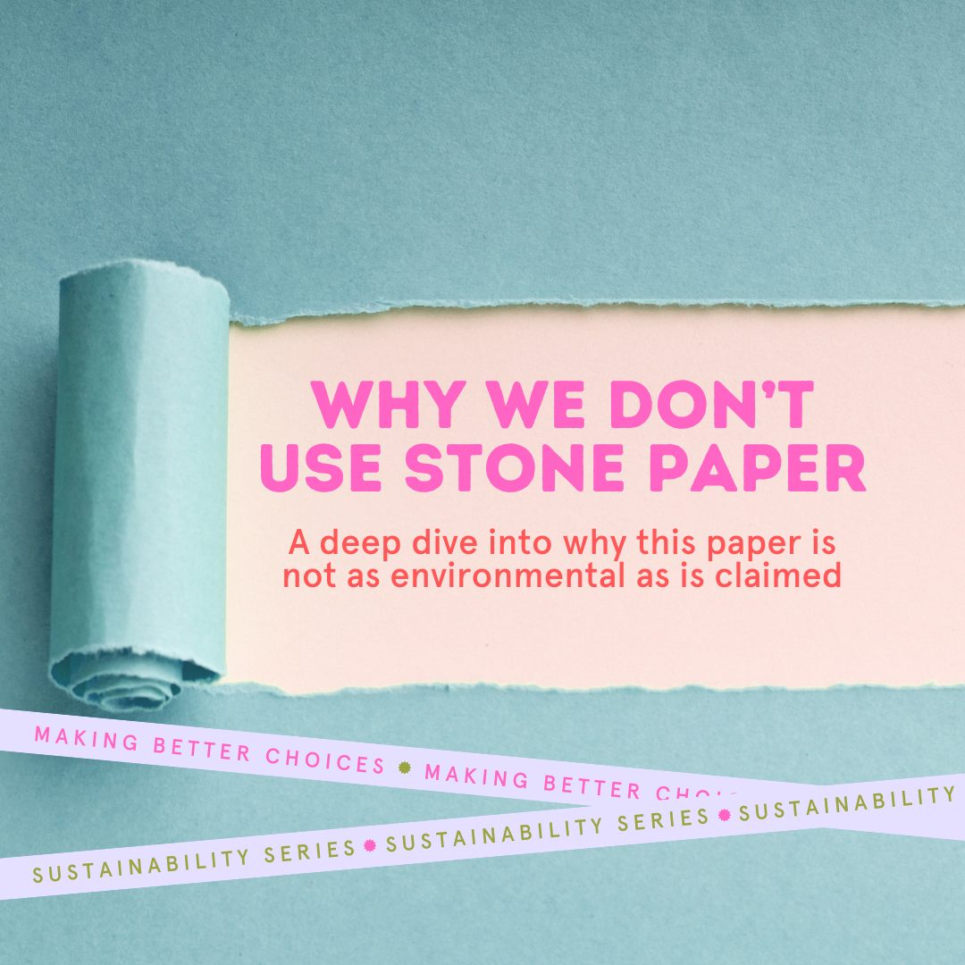 Stone paper and greenwashing