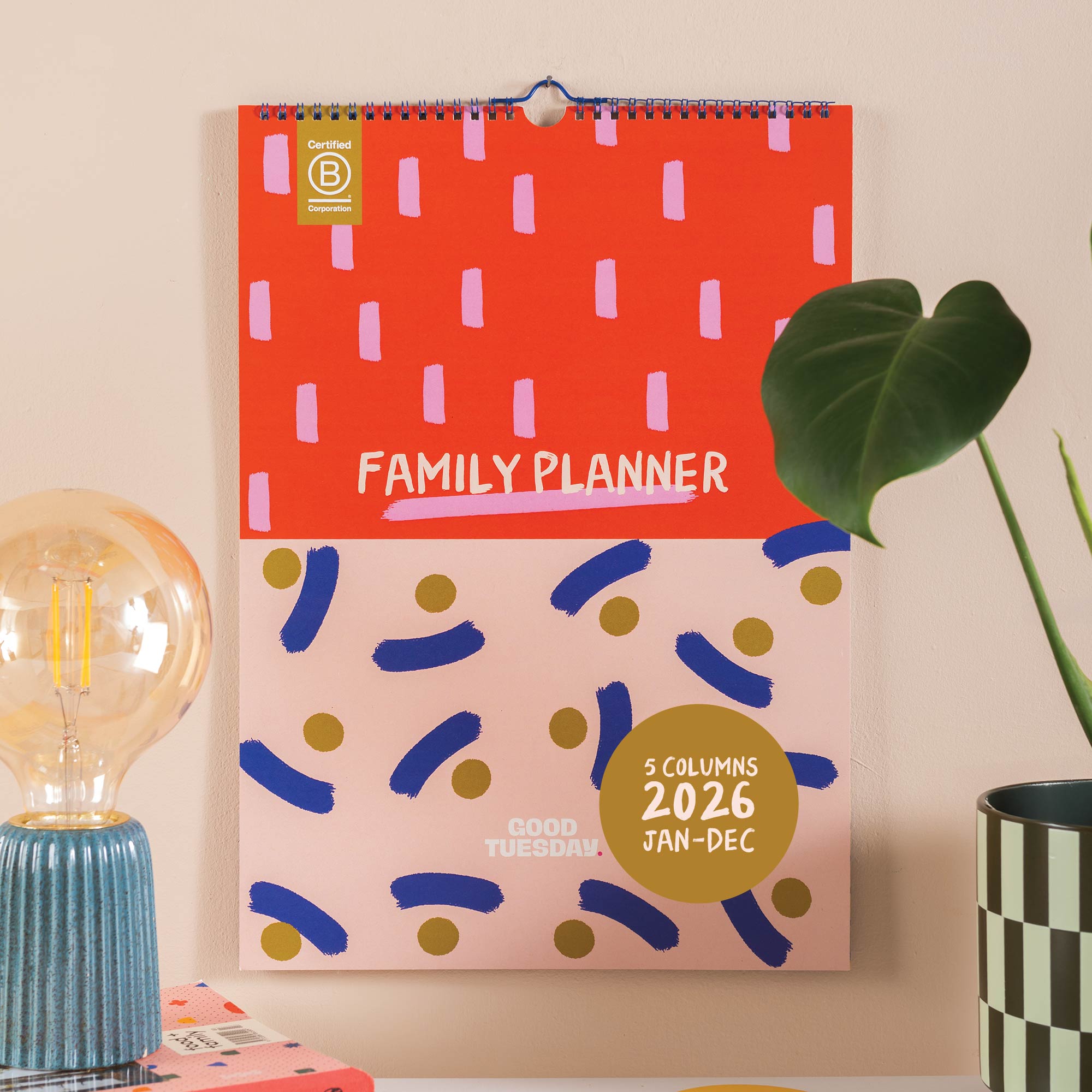 Good Tuesday, 2026 Family Planner with bold colourful design