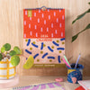 2026 colourful and vibrant calendar. Made on Recycled paper and in the UK. January to December. 