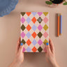 Colorful diamond patterned 2026 Diary. 