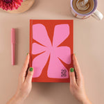 Red with pink floral design 2026 Diary. 