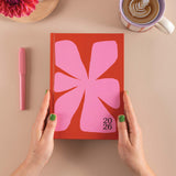 Red with pink floral design 2026 Diary. 