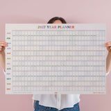 2027 Landscape Wall Planner. View your year at a glance. Colourful and compact 2027 calendar. 100% Recycled paper. 