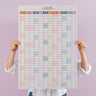 2027 Year at a glance Monthly Wall Planner. 100% Recycled Paper. 