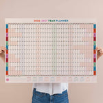 A1 Landscape wall planner, bold design, Work Hard, Play Nice. 