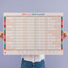 A1 Landscape wall planner, bold design, Work Hard, Play Nice by Good Tuesday.