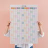 Academic 2026 - 2027 year wall planner. This is the year. Portrait planner. 100% recycled paper. By Good Tuesday.