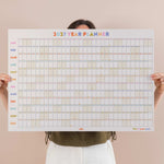 2027 landscape wall planner, in pastels 