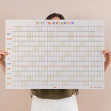 2027 landscape wall planner, in pastels 