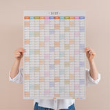 2027 Portrait Wall Planner by Good Tuesday, in Pastel colours