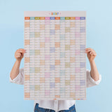 2027 Portrait Wall Planner by Good Tuesday, in Pastel colours