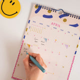 Good Tuesday's 2026 colourful and vibrant calendar. Made on Recycled paper and in the UK. January to December. Sunday Starts.