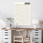 Good Tuesday's Black and white 2026 wall planner. 100% recycled Paper, Made in the UK.