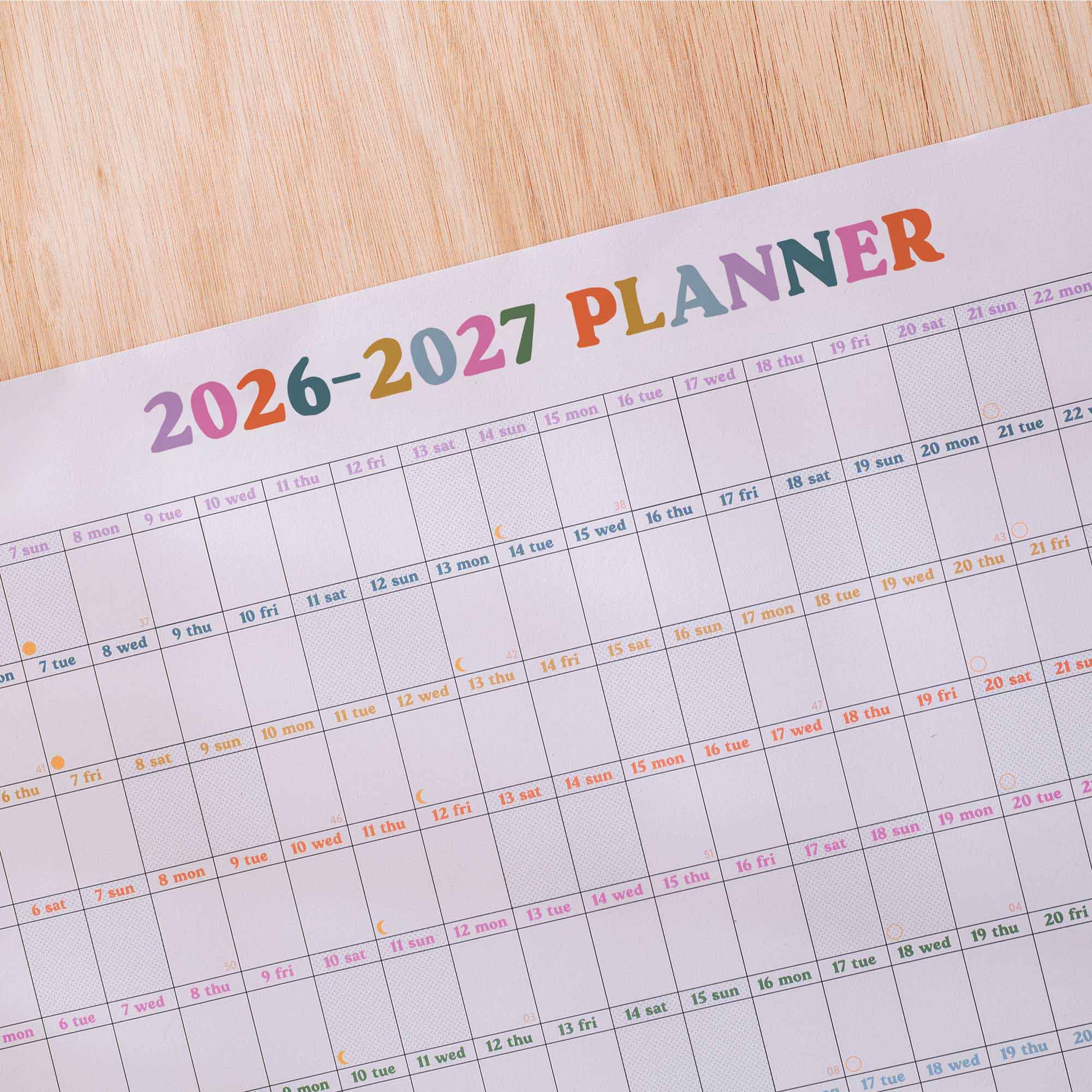 academic 2026 - 2027 year wall planner This is the year. portrait planner. 100% recycled paper