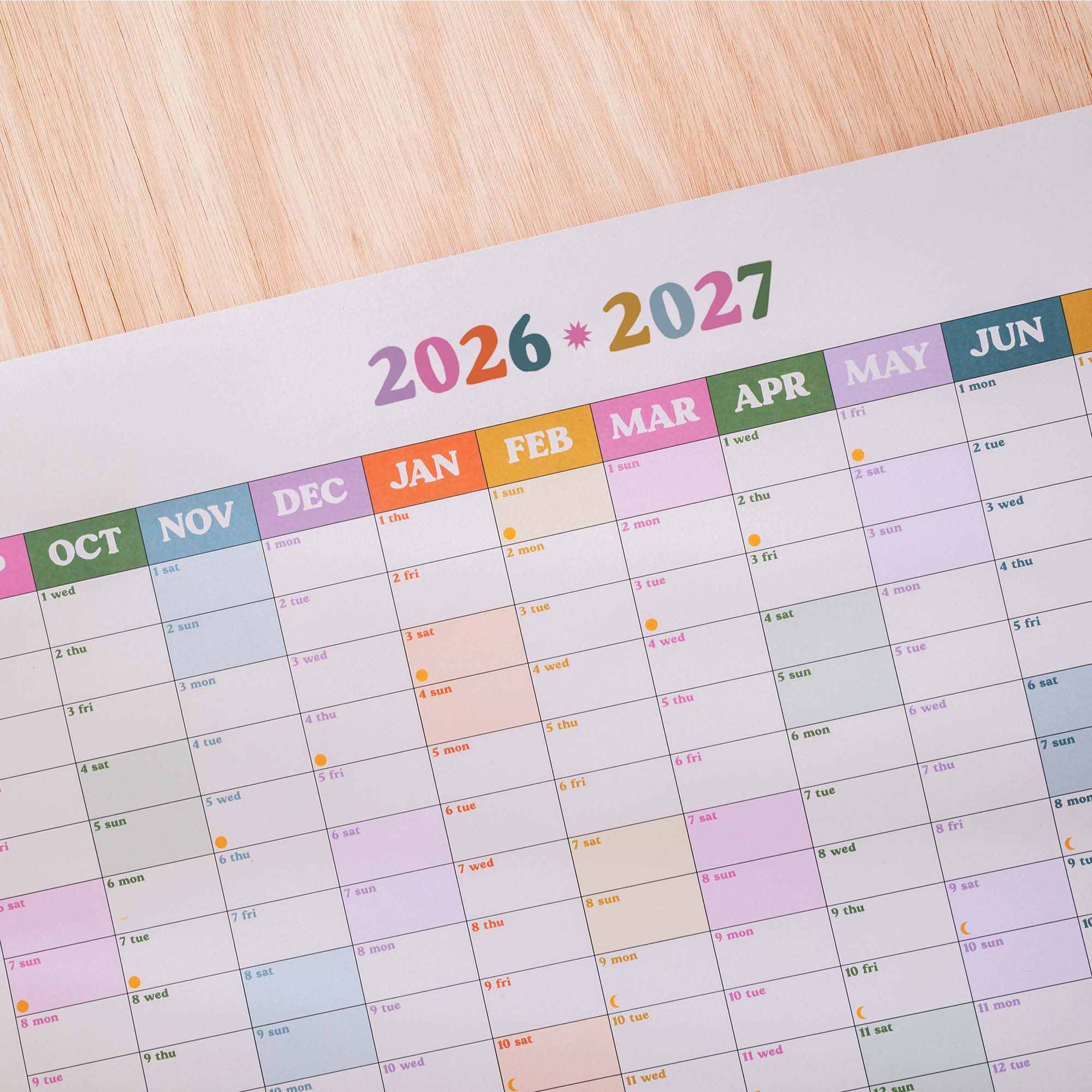 academic 2026 - 2027 year wall planner This is the year. portrait planner. 100% recycled paper