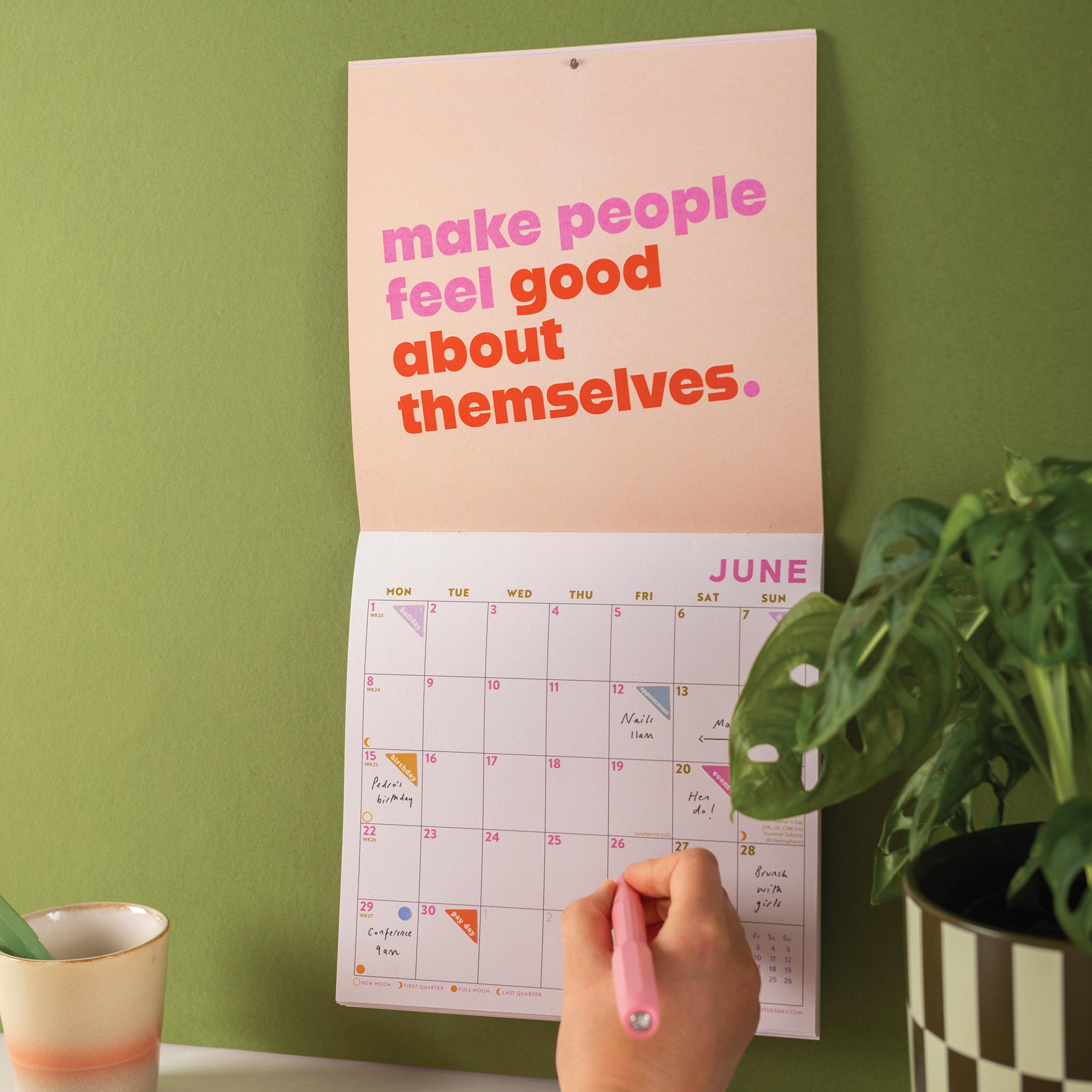 2026 Calendar with motivational quote.