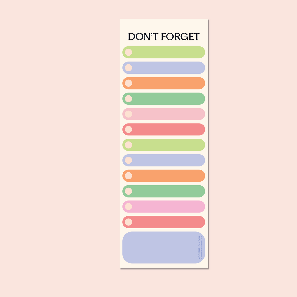 Don't Forget To Do List Fridge Magnet. Rainbow Planner. 
