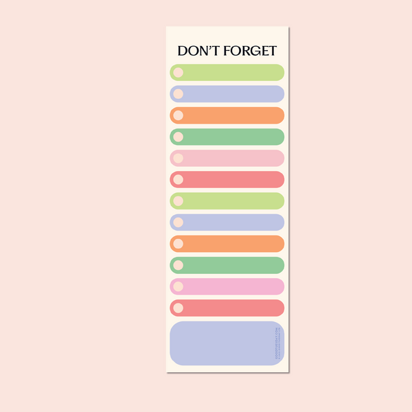 Don't Forget To Do List Fridge Magnet. Rainbow Planner. 