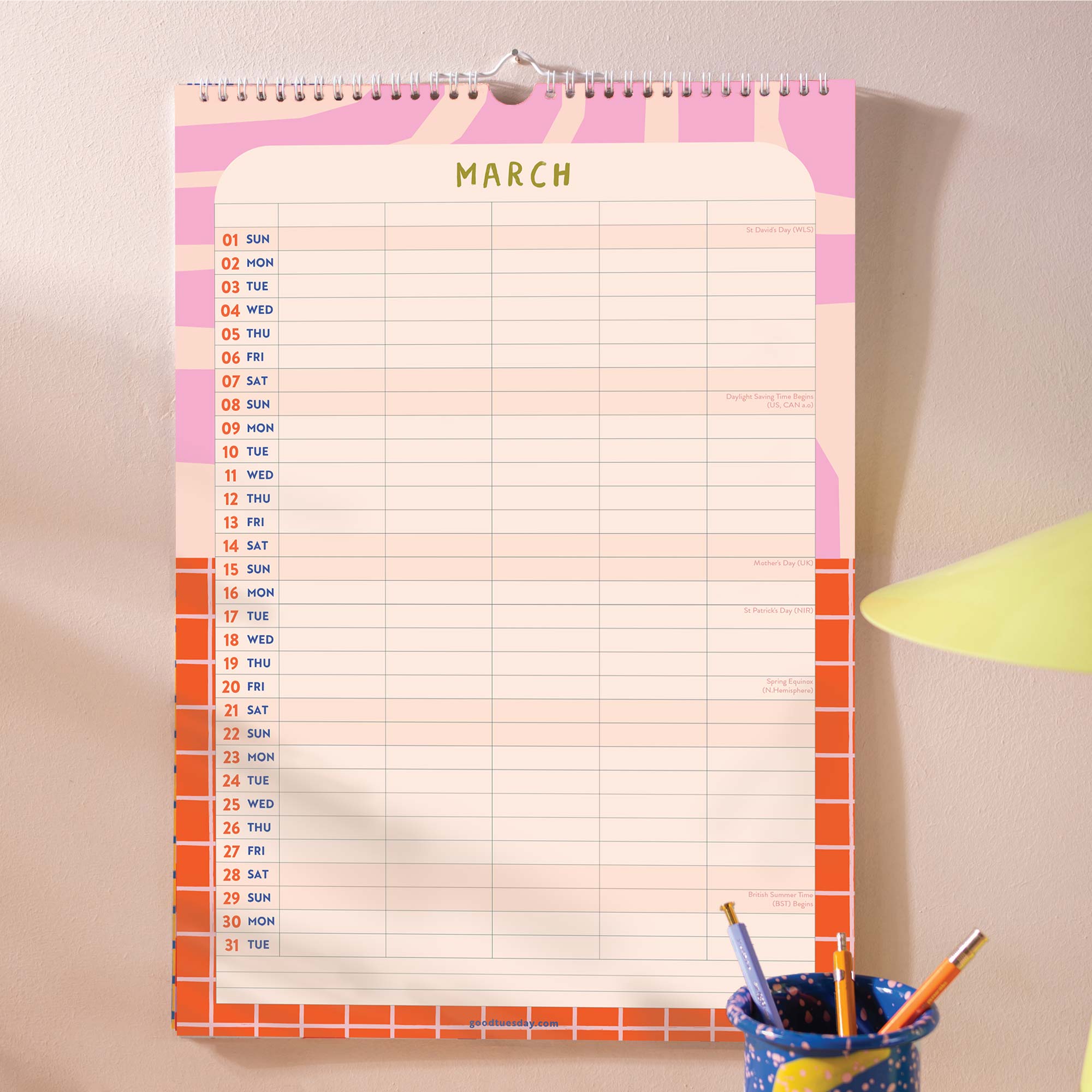 Family Wall Planner for 2026 