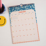 Good Tuesday's 2026 colourful and vibrant calendar. Made on Recycled paper and in the UK. January to December. Sunday Starts.