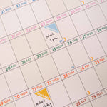 2026-2027 academic wall planner, landscape, bold colour design. Work Hard. Play Nice. 