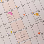 A1 Landscape wall planner, bold design, Work Hard, Play Nice. Add a sticker set. 