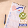 2026 Couples Calendar with a two column view. Compact, recycled and functional. 
