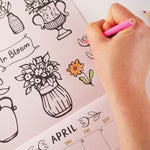 Floral designs to be coloured in. 