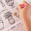 Floral designs to be coloured in. 