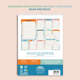 2026 Family Wall Planner | A3 | 5-Column Tidal Wave Calendar