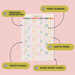 academic 2026 - 2027 year wall planner This is the year. portrait planner. 100% recycled paper