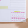 2026 Colour Pop Calendar in a landscape design. Monthly overview for the next month.