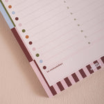 Good Tuesday's Boho Nouveau style daily planner pad. To remember box. 100% Recycled paper. 