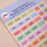 Bank Holiday & Celebration Stickers