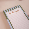 Good Tuesday's Boho Nouveau to do list pad. Striped design. 100% Recycled paper.