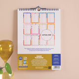 Colorful 'Kids Co-Parenting Family Calendar'. 100% Recycled Paper. Bcorp Certified. 